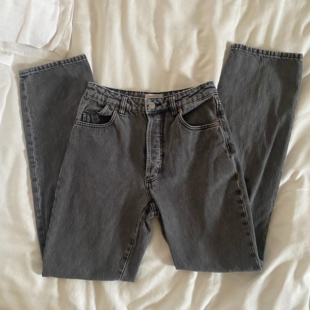 ROLLAS Classic Straight Black Jeans